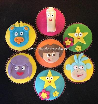 Dora the Explorer cupcakes - Cake by Ritsa Demetriadou