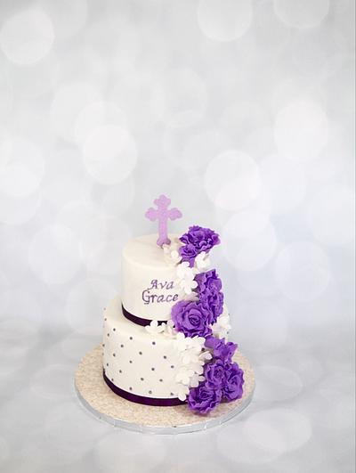 Purple communion cake - Cake by soods