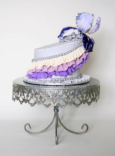 Bearded Iris and Ruffles - Cake by CourtHouse Cake Company