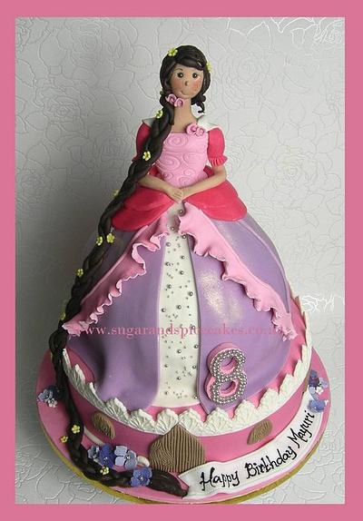 Princess Rapunzel Cake for an Indian Princess - Cake by Mel_SugarandSpiceCakes