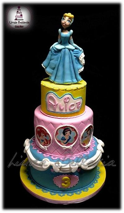 Cinderella princess cake - Cake by Linda Bellavia Cake Art