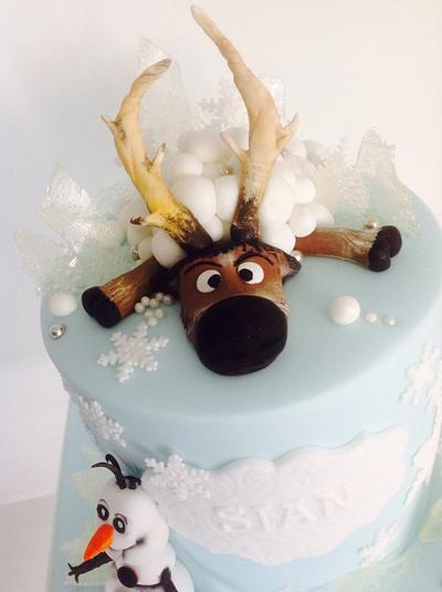 Frozen Themed Birthday Cake - Cake by Laura Lane