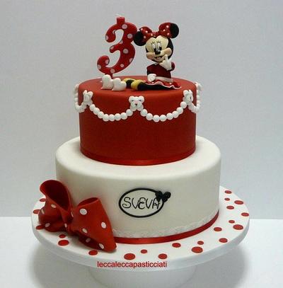 Red Minnie mouse - Cake by leccalecca