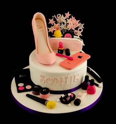 Shoe and makeup cake - Cake by Sweet Harmony Cakes