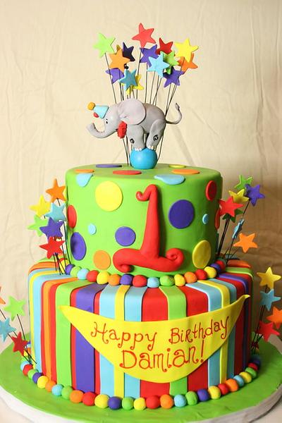 Elephant 1st Birthday - Cake by Rachel Skvaril
