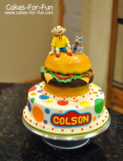 Caillou on Cheeseburger - Cake by Cakes For Fun