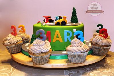 Tarta Feliz tercer cumpleaños, Happy third birthday cake - Cake by Machus sweetmeats