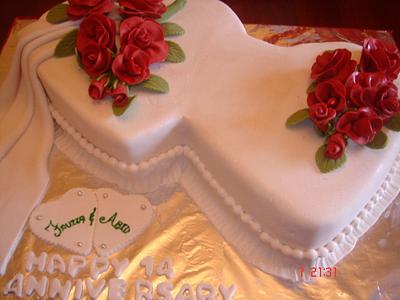 Yummy Anniversary Cake - Cake by Yummy Cakes 4 U