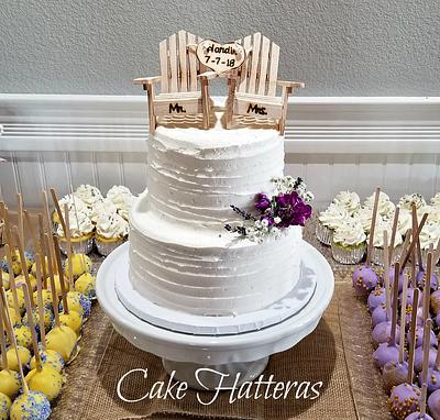 A small wedding cake and dessert bar for a dear friend - Cake by Donna Tokazowski- Cake Hatteras, Martinsburg WV