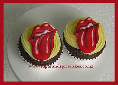 Rolling Stones 50 Licks cupcakes for Mike's 50th Rocker party ~ - Cake by Mel_SugarandSpiceCakes
