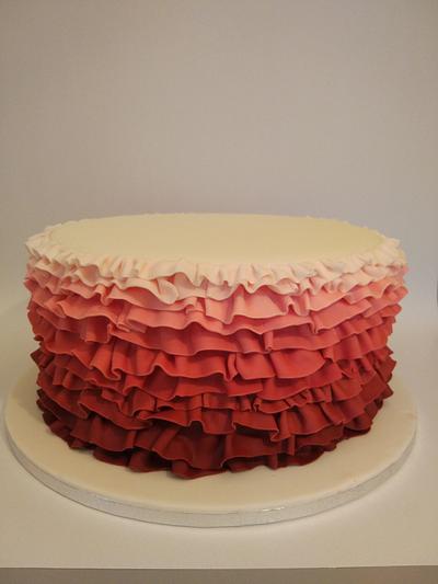 Ombre ruffles - Cake by nef_cake_deco