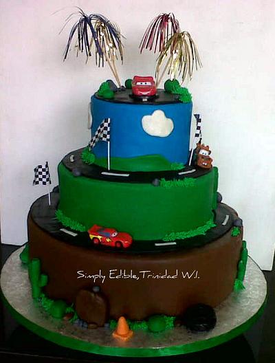 Cars Theme Cake - Cake by Shelly-Anne