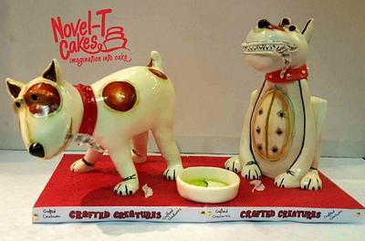 Pottery pooches cake - The Ark's 21st birthday collaboration   - Cake by Novel-T Cakes