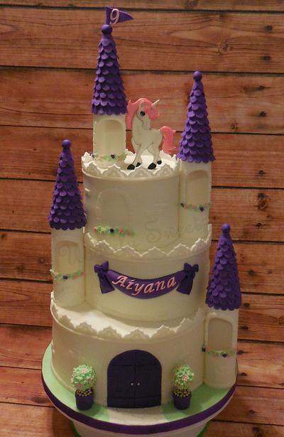 Unicorn Castle Cake - Cake by Michelle