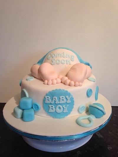 Baby Boy Shower Cake - Cake by Autumn's Cake House