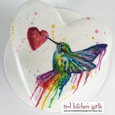 Hummingbird Heart - Cake by Zoe Byres
