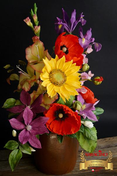 Bouquet of summer flowers - Cake by Katarzynka