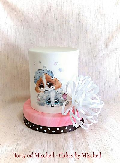 Hand painted best friends ... - Cake by Mischell