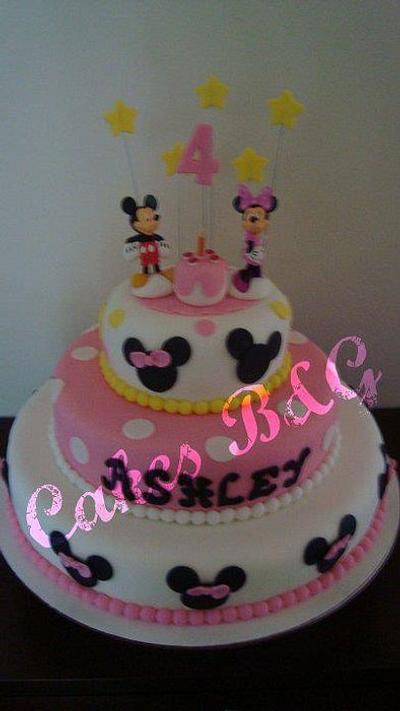 Mickey and Minnie Mouse Cake - Cake by Laura Barajas 
