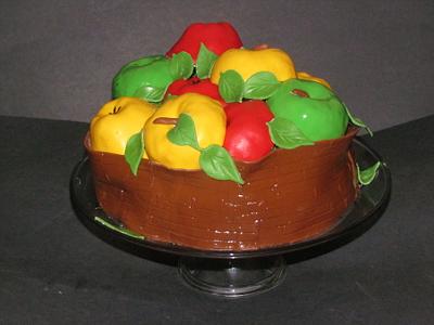 Basket of Apples - Cake by NickySignatureCakes