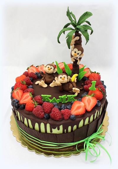 Merry monkeys - Cake by Lucie Milbachová