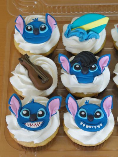 Stitch Fondant Cupcake Toppers - Cake by DaniellesSweetSide