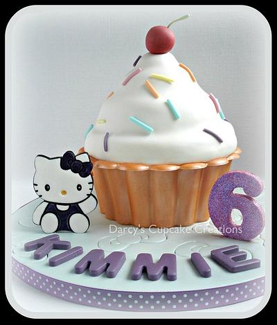 Hello Kitty Giant Cupcake - Cake by DarcysCupcakes