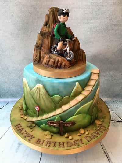 Cycling in the Himalayas  - Cake by Elaine - Ginger Cat Cakery 