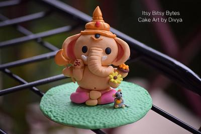 Fondant Cake Topper-Lord Ganesha - Cake by Divya Haldipur