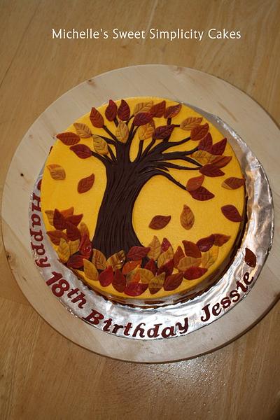 Falling leaves birthday cake - Cake by Michelle