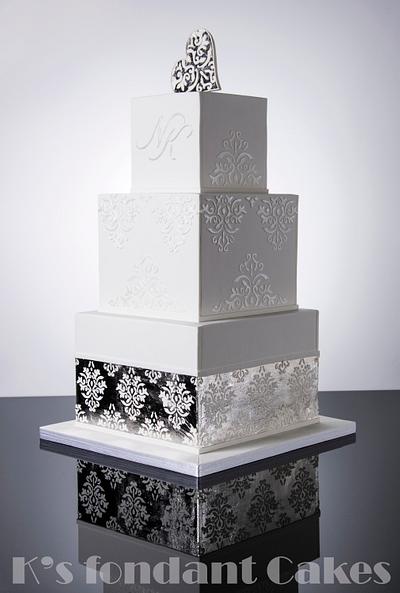 Wedding Cake - Cake by K's fondant Cakes
