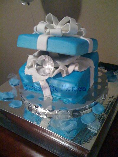 A Very Tiffany Engagement - Cake by Sweets By Monica