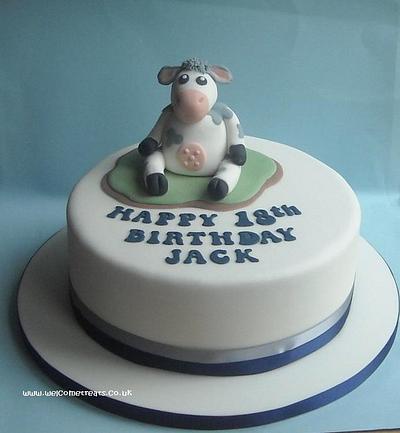 18th Birthday 'Cow' Cake - Cake by welcometreats