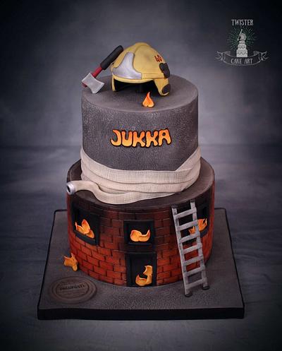 Firefighter cake - Cake by Twister Cake Art
