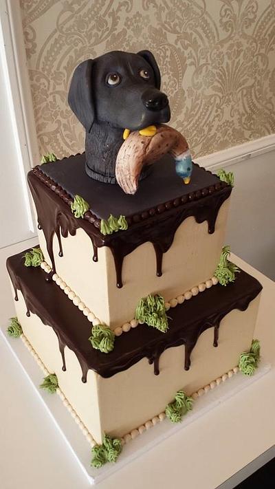 Hunting Dog Groom Cake - Cake by Ester Siswadi