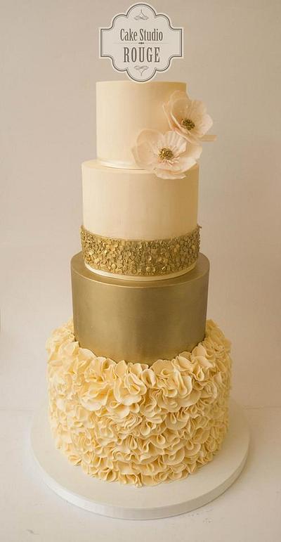 Gold wedding cake - Cake by Ceca79
