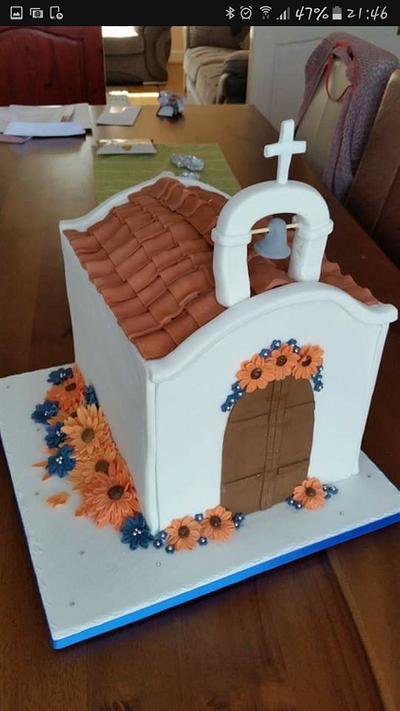 Lindos church wedding cake - Cake by Redlouis33