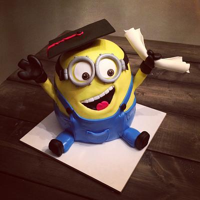 graduation minion cake - Cake by Tabi Lavigne