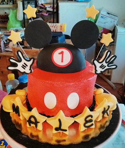 Mickey Mouse Smash Cake and Cupcakes - Cake by Jeana Byrd