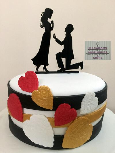 Will You Be Mine  - Cake by RupalsCakes (MACARONS MERINGUES &MORE )