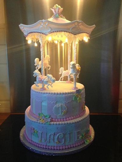 carousel cake with lights - Cake by pat & emma