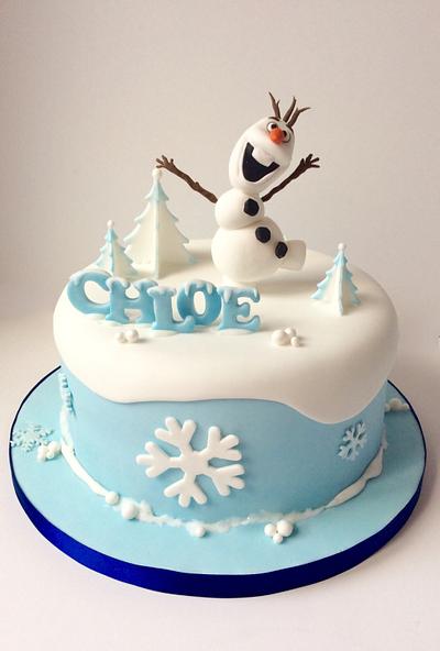 Olaf Cake - Cake by Lizzie Bizzie Cakes
