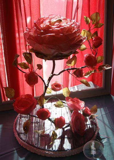 My Vining Rose Cake for Bella - Cake by Tonya Alvey - MadHouse Bakes