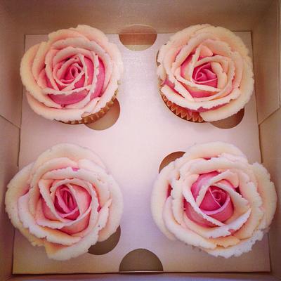 Rose Buttercream Cupcakes - Cake by Claire Lawrence