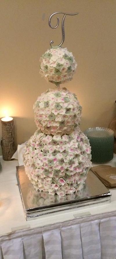 hydrangea sphere cake pop wedding cake - Cake by monica