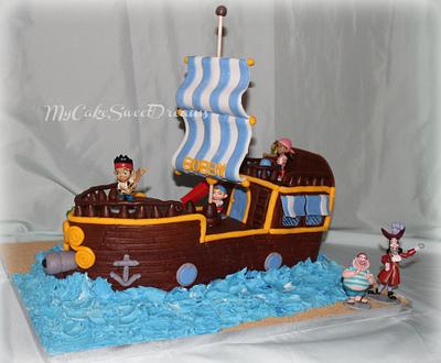 Jake and The Neverland pirate ship cake  - Cake by My Cake Sweet Dreams