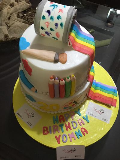 Painter cake - Cake by AsmaaNabeel