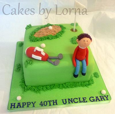 Golf Theme Cake - Cake by Cakes by Lorna