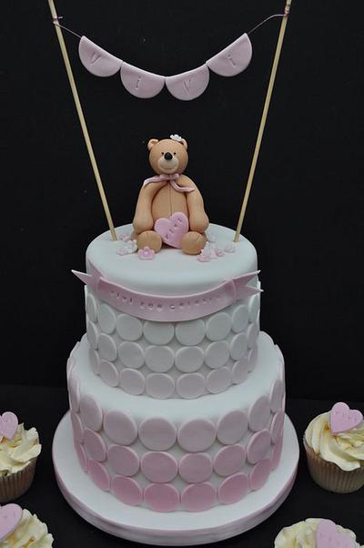Teddy Bear Christening - Cake by Joanna Haines