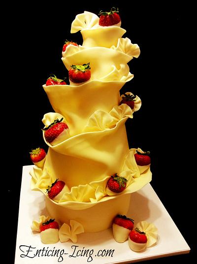 Strawberry Helter Skelter cake - Cake by Enticing Icing